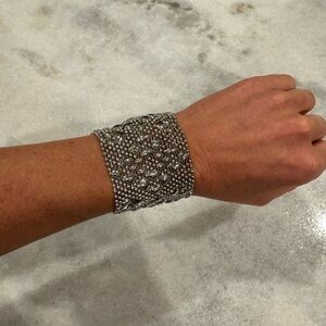 Chic Silver Melted Metal Cuff